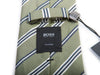 Hugo Boss Tailored NWT Green Striped Handmade Tie