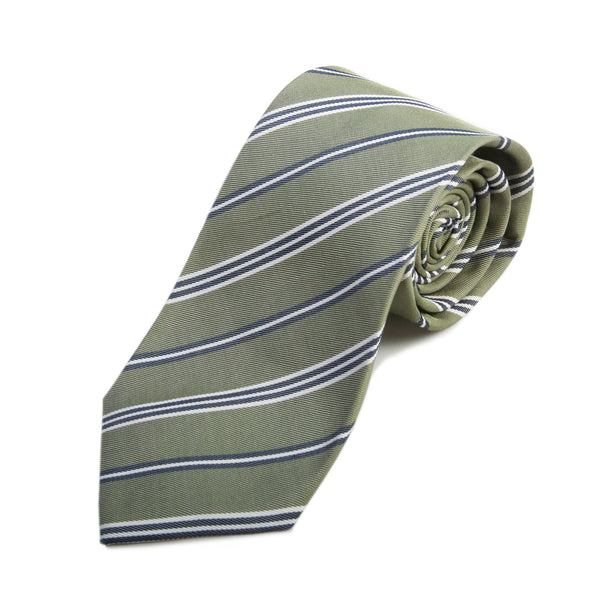 Hugo Boss Tailored NWT Green Striped Handmade Tie