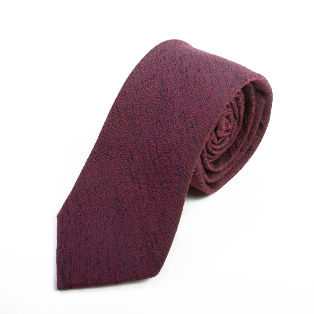 Ted Baker NWT Burgundy Donegal Solid Wool Blend Tie