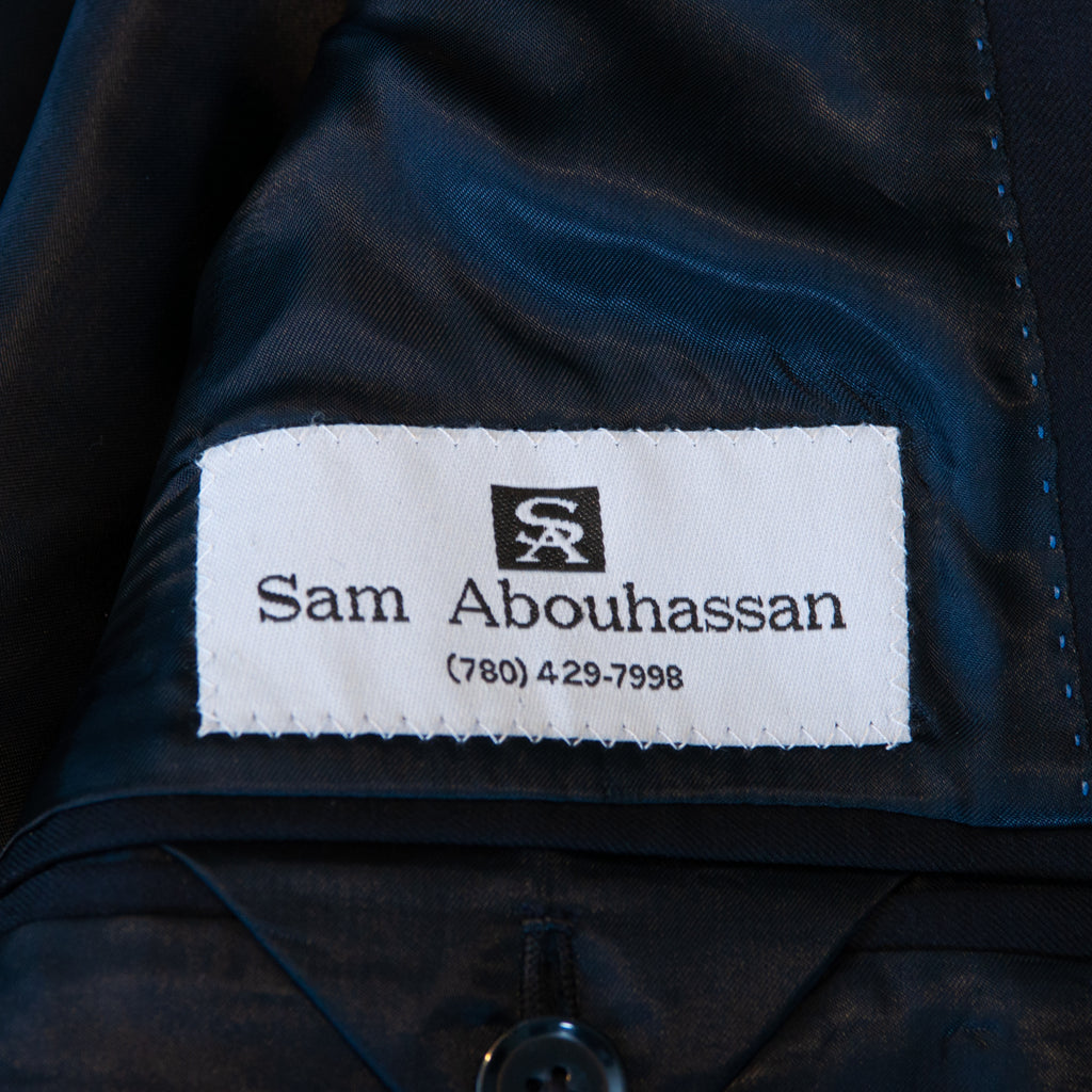 Sam Abouhassan Navy Blue Wool Blazer
