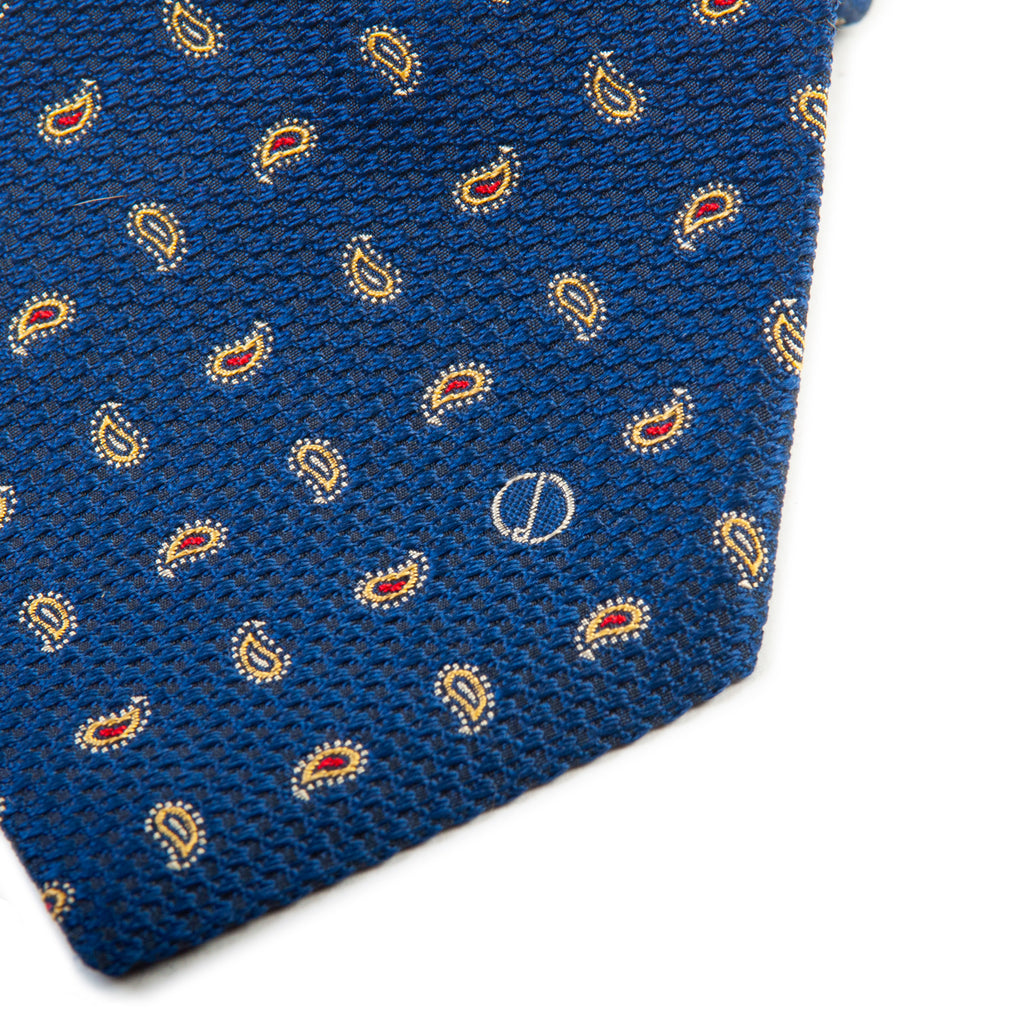 Dunhill Navy Blue Paisley Patterned Tie