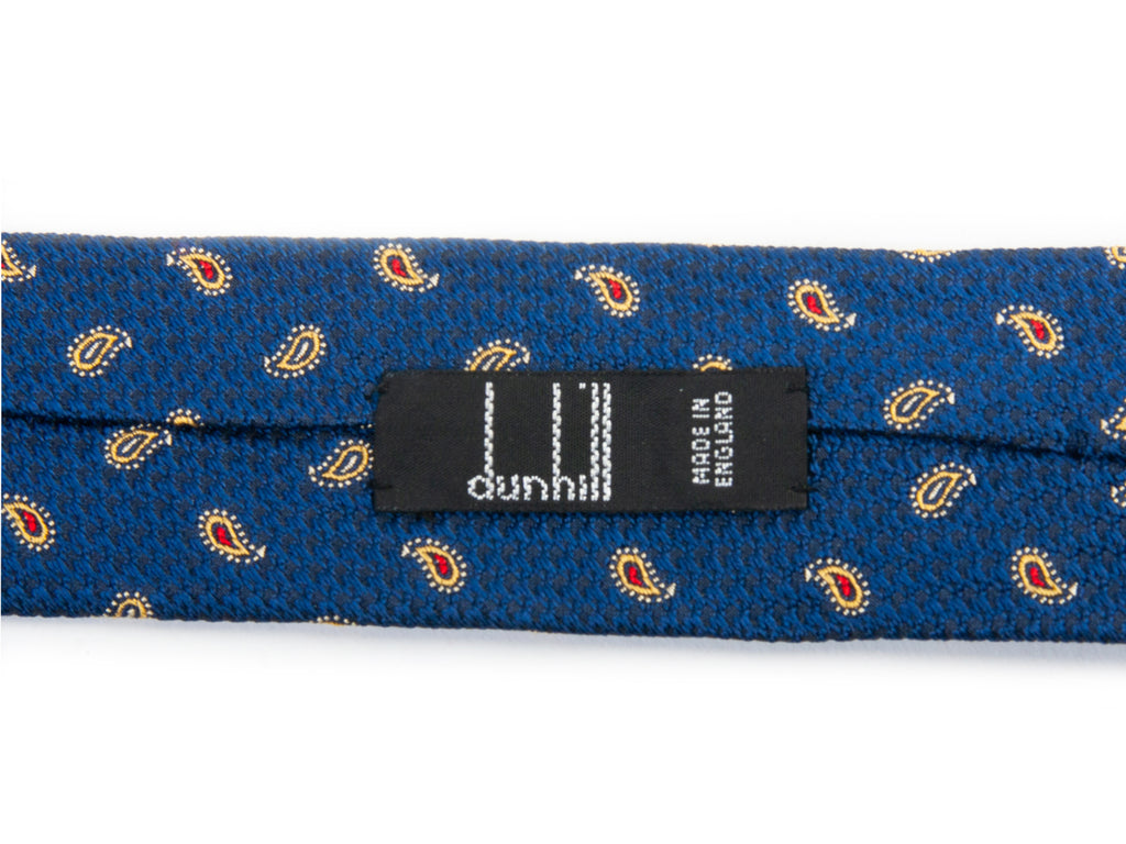 Dunhill Navy Blue Paisley Patterned Tie