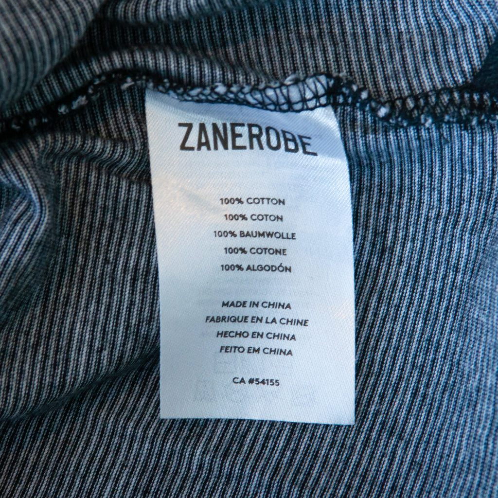 Zanerobe Grey Striped Crew Neck T-Shirt