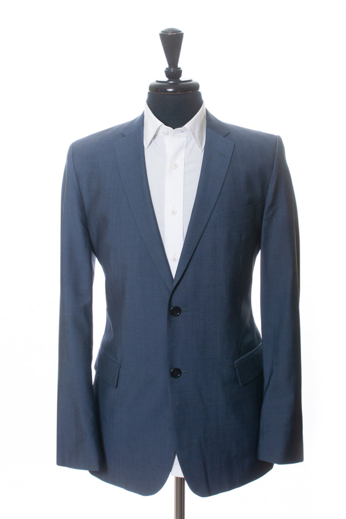 Sand Copenhagen Slate Blue Mohair Blend Suit