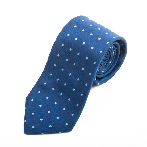 Hugo Boss Tailored Navy Blue Polka Dot Tie