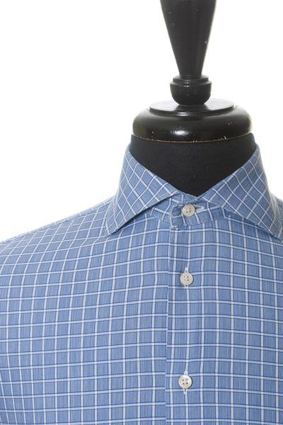 Sand Blue Graph Check Shirt