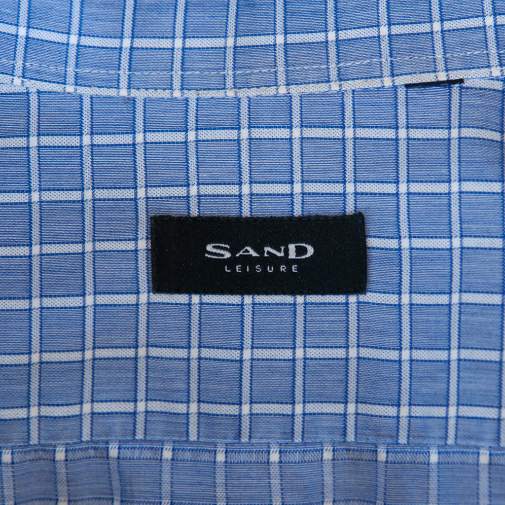 Sand Blue Graph Check Shirt
