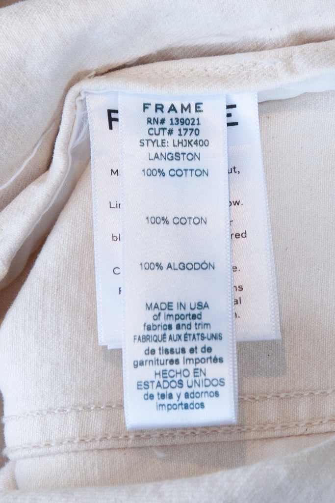 Frame Natural Cotton Langston Jean Jacket