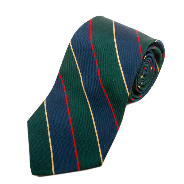 Brooks Brothers Green and Blue Striped English Silk Tie