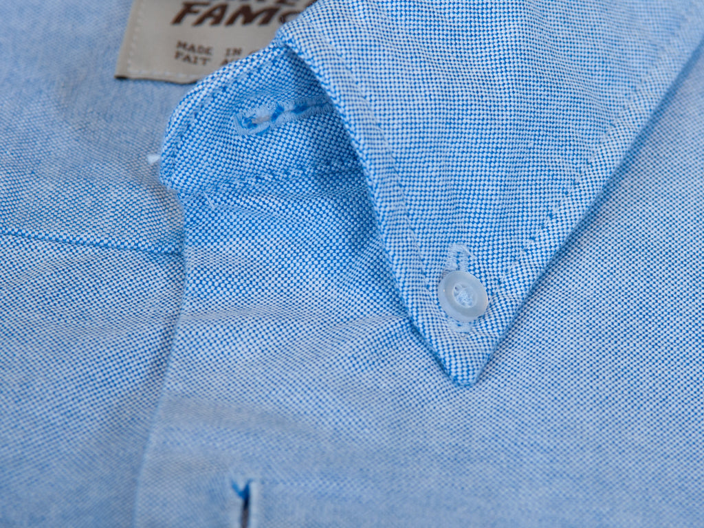 Naked & Famous Blue Japanese Chambray Button Down Shirt