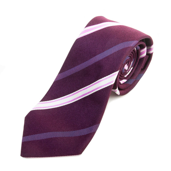 Hugo Boss Burgundy Striped Tie