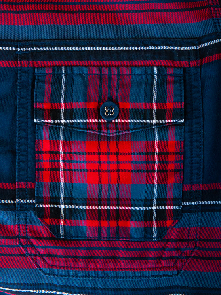 White Mountaineering Red and Blue Check Shirt