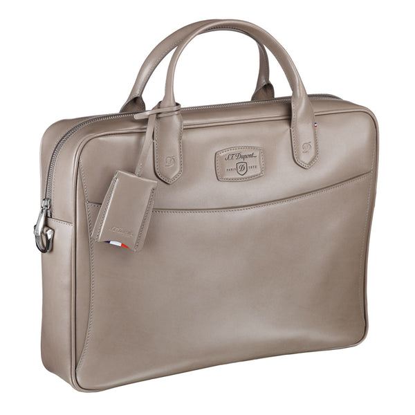 ST DuPont Tan Calf Skin Leather Briefcase