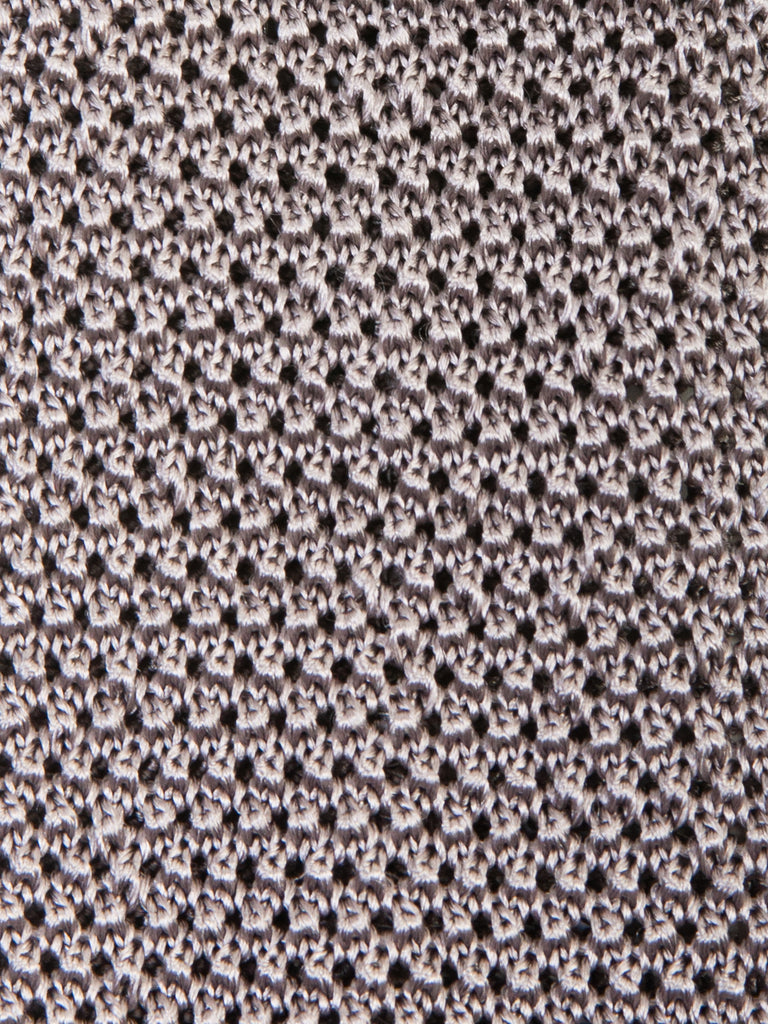 Charvet Sand Gray Silk Knit Tie