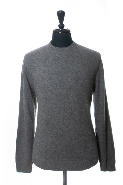 Raffi Gray Pure Cashmere Crew Neck Sweater