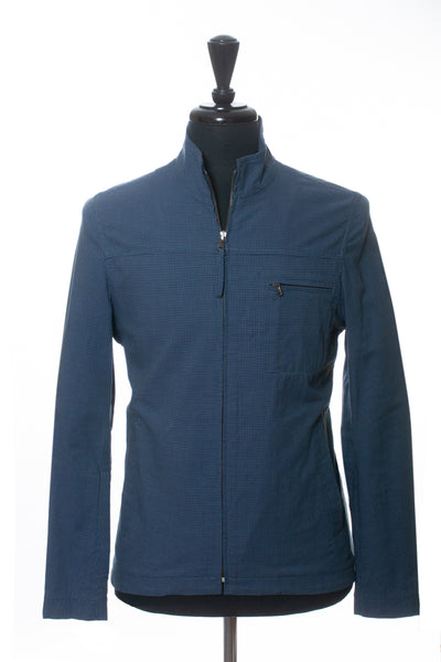 Zachary Prell Blue Check Cotton Jacket