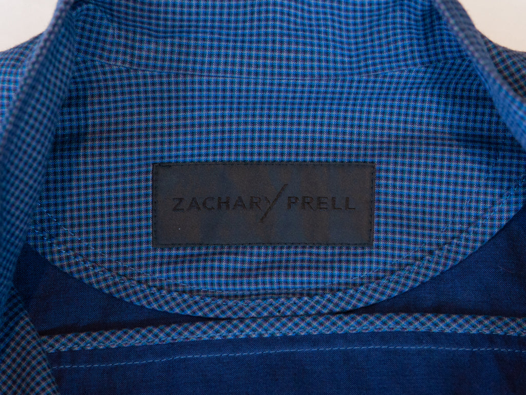 Zachary Prell Blue Check Cotton Jacket