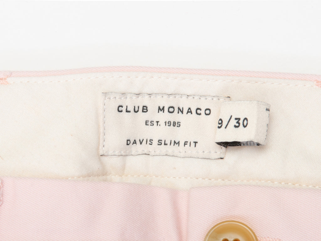 Club Monaco Pink Davis Slim Fit Chinos