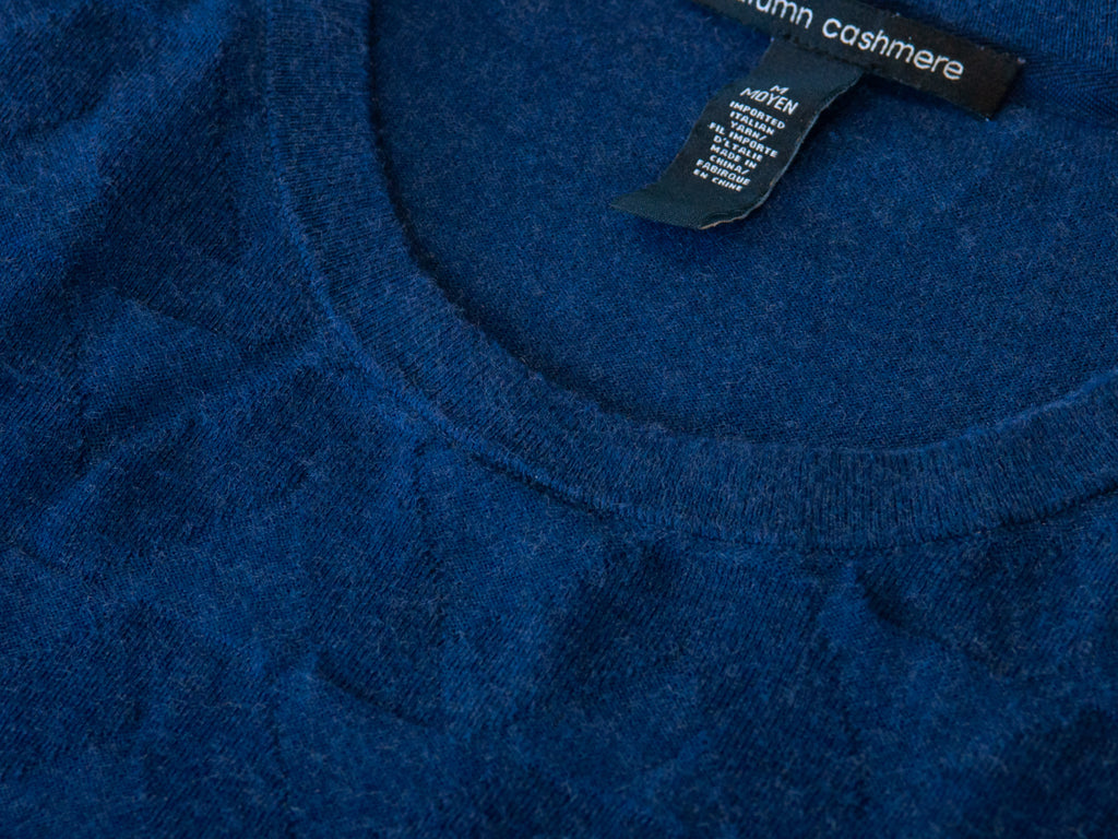 Autumn Cashmere Blue Cotton Cashmere Sweater