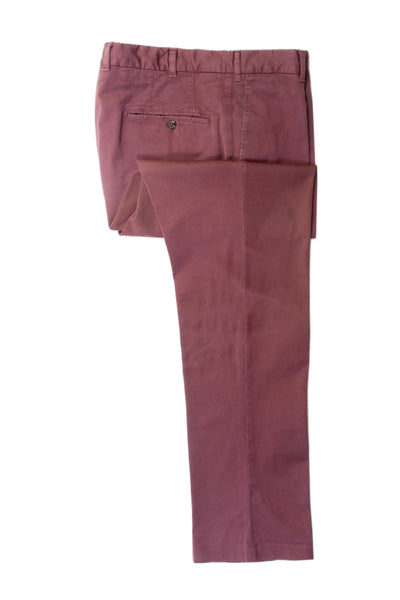 Luigi BIanchi Mantova Washed Brown Stretch Chinos