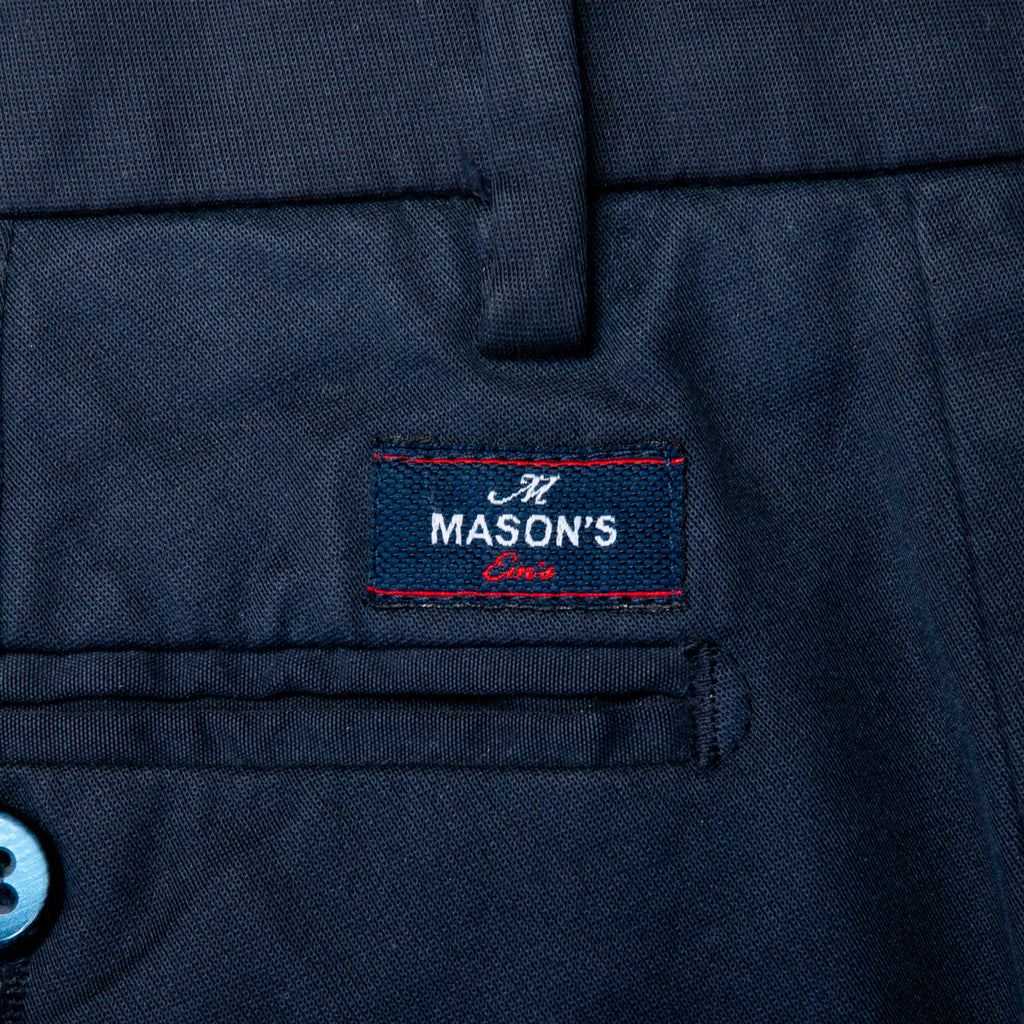 Mason’s Navy Blue Washed New York Jersey Pants