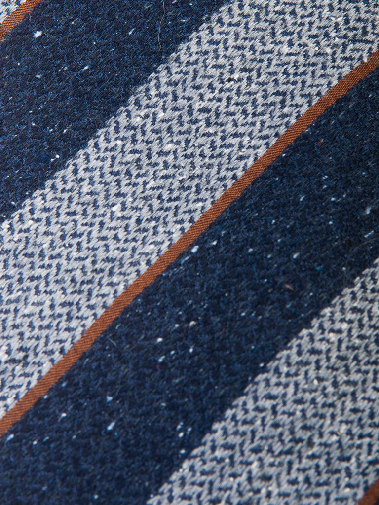 Canali 1934 Blue Striped Wool Blend Tie
