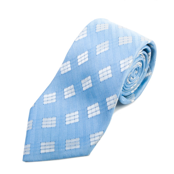 Giorgio Armani Bell Blue Geometric Patterned Tie