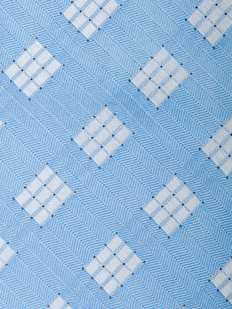 Giorgio Armani Bell Blue Geometric Patterned Tie