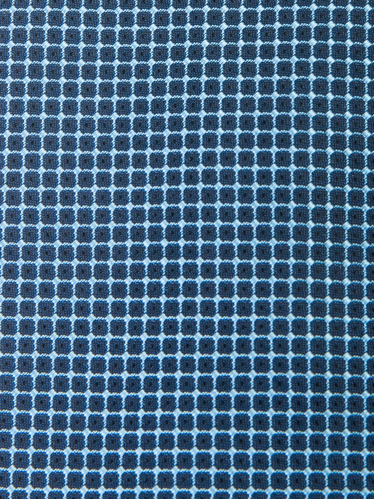 Hugo Boss Made in Italy Blue Grid Weave Tie