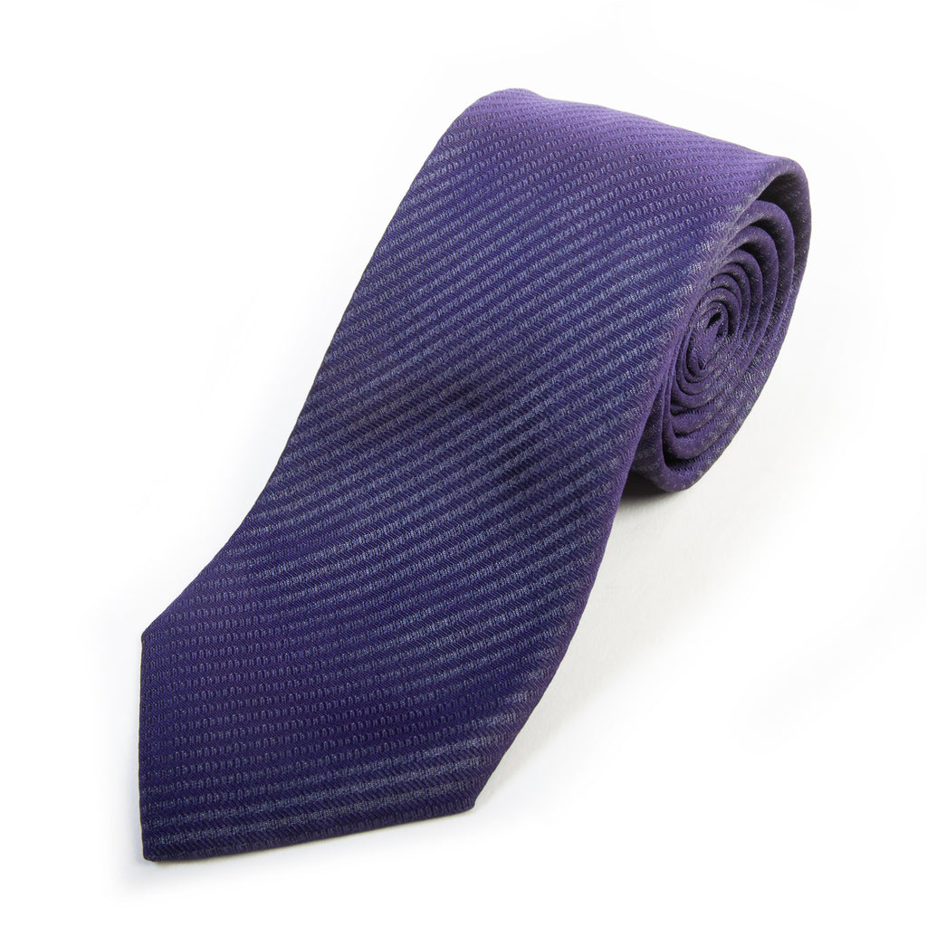 Hugo Boss Made in Italy Purple Tonal Stripe Tie
