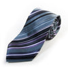 Giorgio Armani Lilac on Gray Barcode Striped Tie