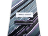 Giorgio Armani Lilac on Gray Barcode Striped Tie