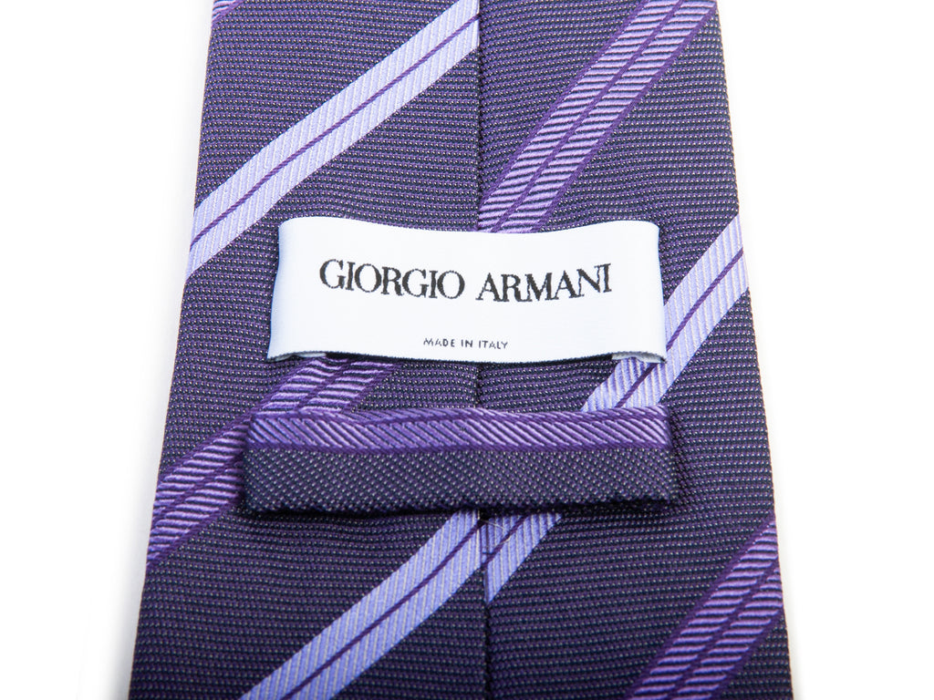 Giorgio Armani Purple Striped Tie