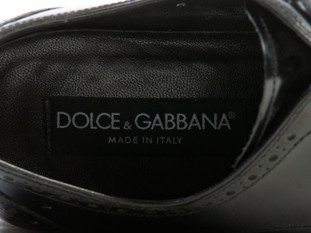 Dolce & Gabbana Black Wingtip Shoes