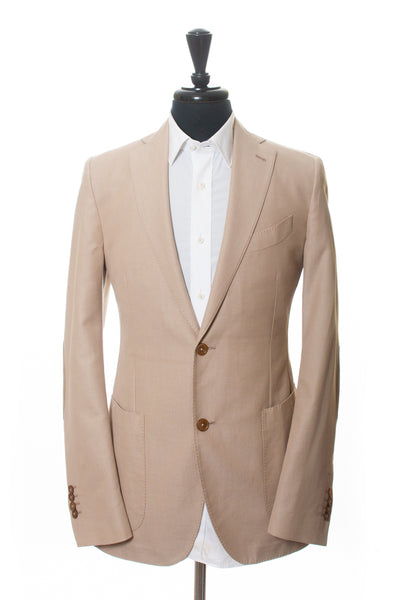 Lardini Sand Brown Cotton Pull Jacket Blazer