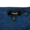 Theory Slate Blue Riland Harman V-Neck Sweater