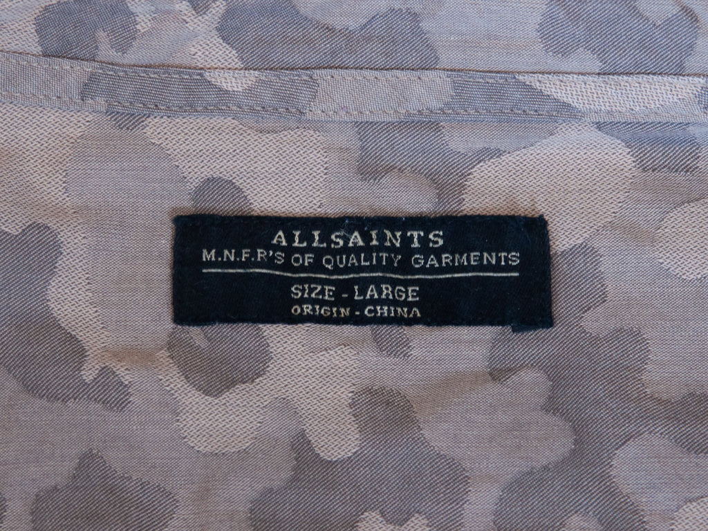 AllSaints Brown Camo Mimesis Shirt