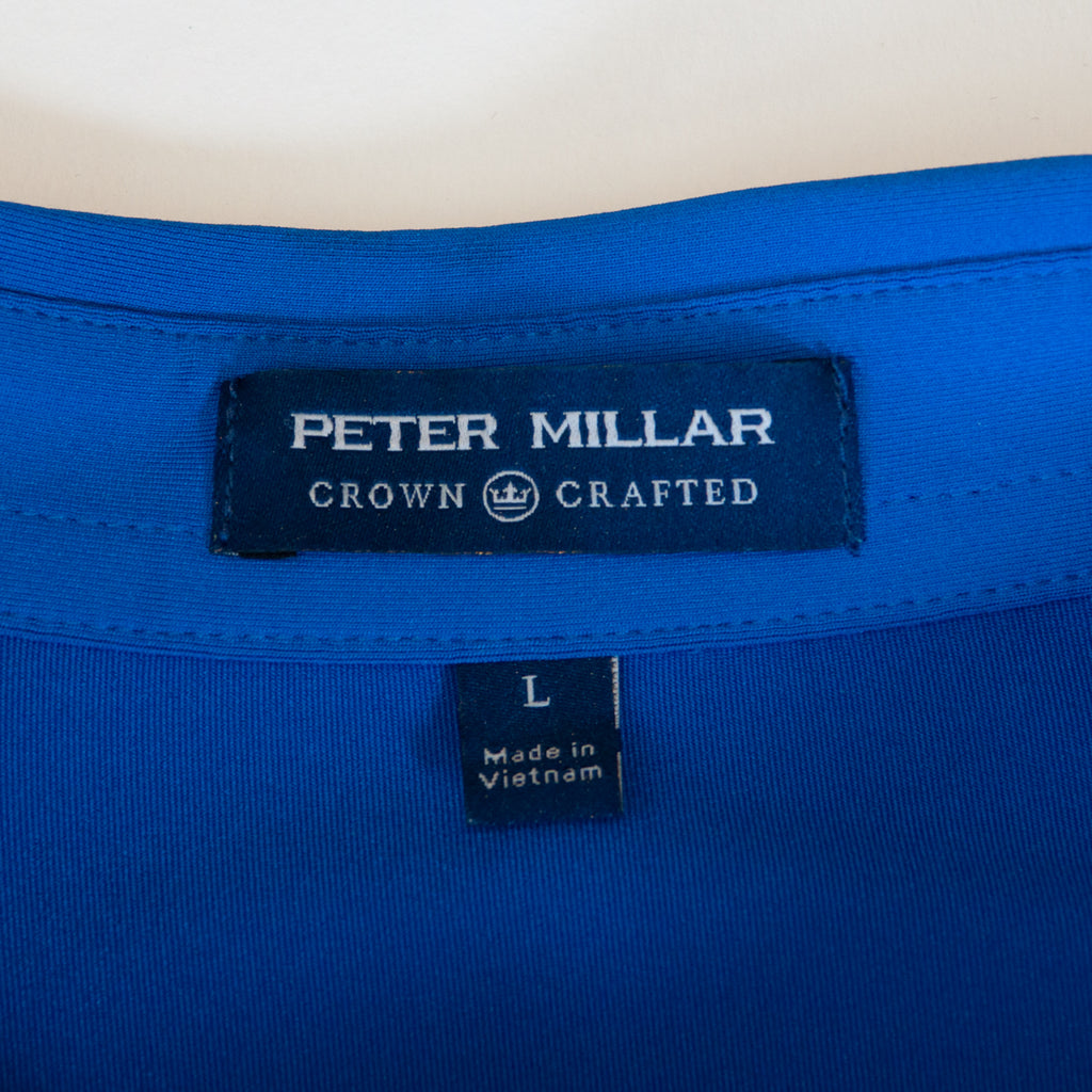 Peter Millar Royal Blue Crown Crafted Polo Shirt