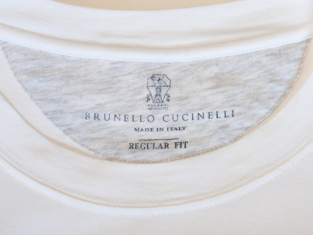 Brunello Cucinelli White Regular Fit T-Shirt