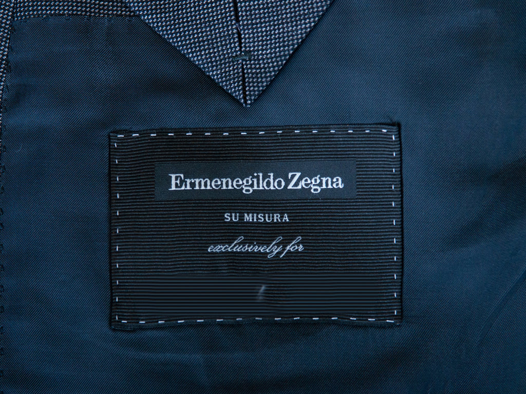 Ermenegildo Zegna Charcoal Gray Cashmere Silk Milano Blazer