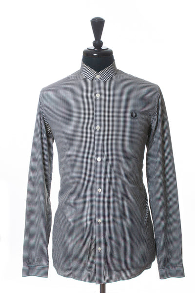 Fred Perry Black Check Slim Fit Shirt
