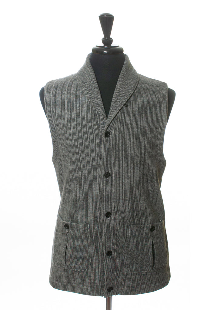 Reigning Champ Gray Herringbone Vest