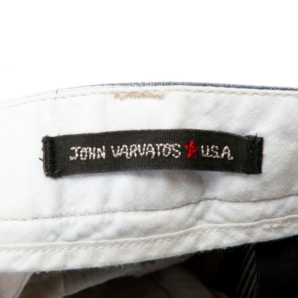John Varvatos Gray Stripe Linen Blend Pants