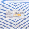 JP Tilford Samuelsohn Navy Blue Striped Classic Fit Shirt
