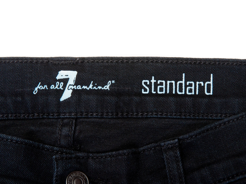 7 For All Mankind Black Standard Jeans