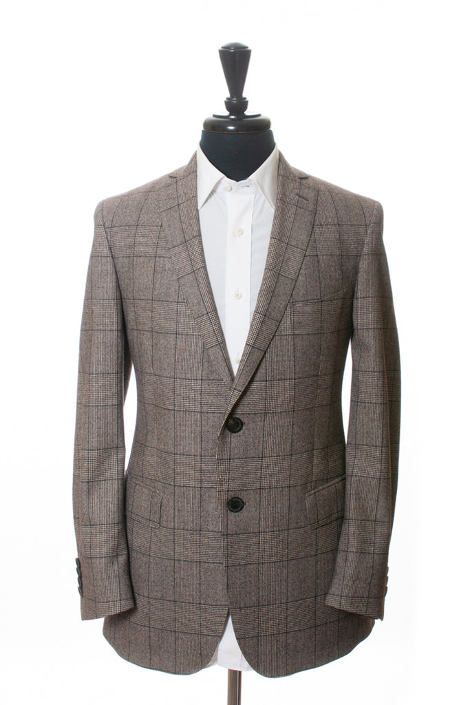Etro Milano Brown Check Wool Suit