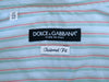 Dolce & Gabbana Green on Blue Striped Tailored Fit Shirt