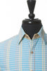 Robert Graham Blue and Yellow Check Silk Trimmed Shirt