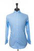 Eton Light Blue Micro Stripe Slim Fit French Cuffed Shirt