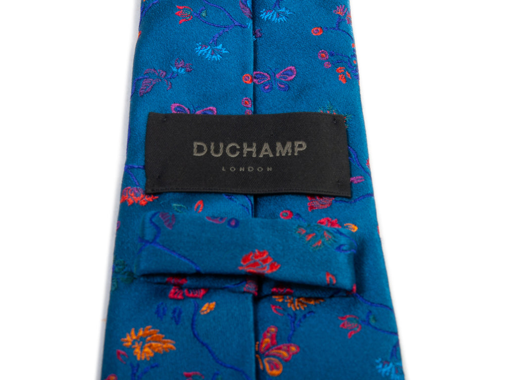 Duchamp London Blue Floral Tie